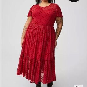 ✨✨✨sold out online BNWT Mesh A line Midi Dress